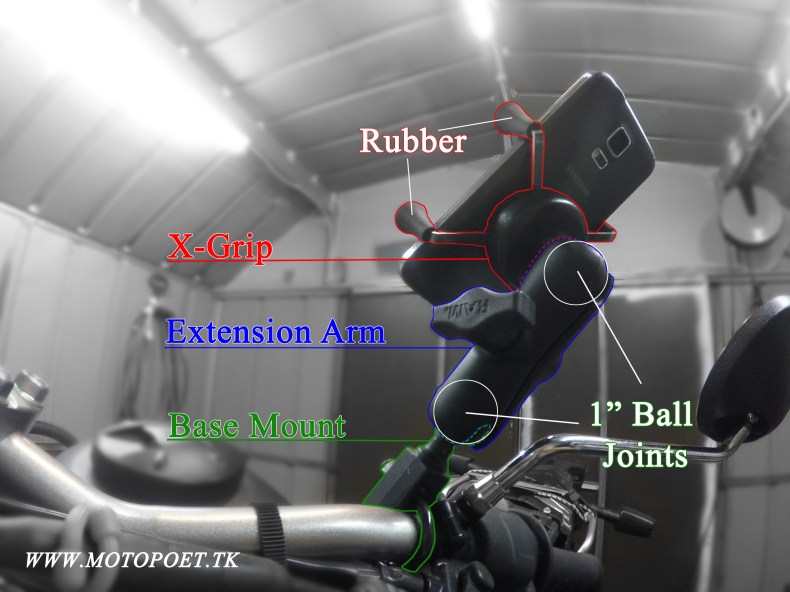 X-Grip Components, back view - Click to enlarge.